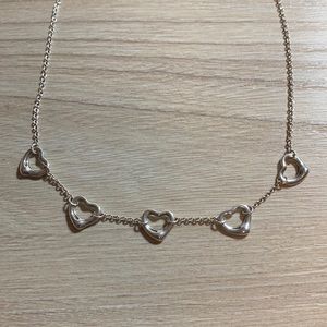 Tiffany & Co Elsa Peretti 5-Station Open Heart Necklace